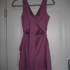 Lavender Romper with Key Hole back and Tie